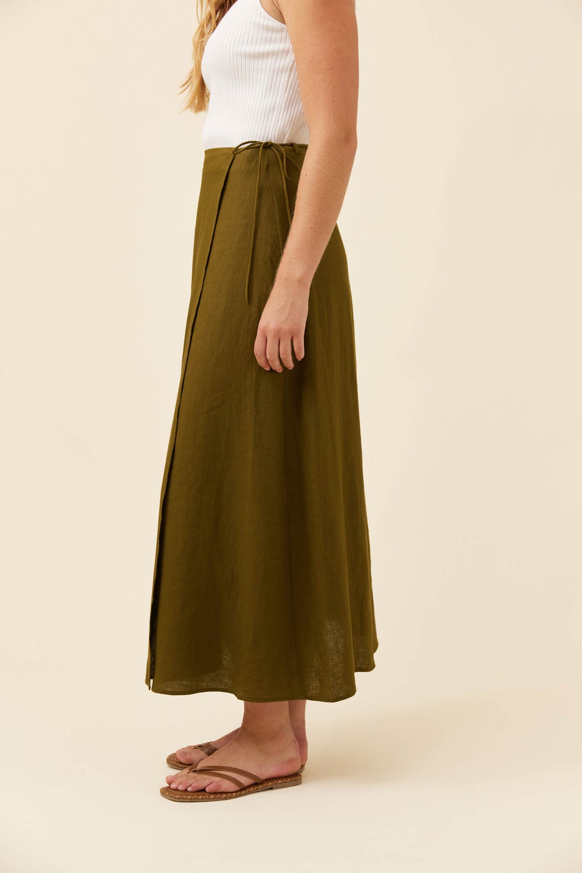 ISLE OF MINE - Anita Wrap Skirt - Olive