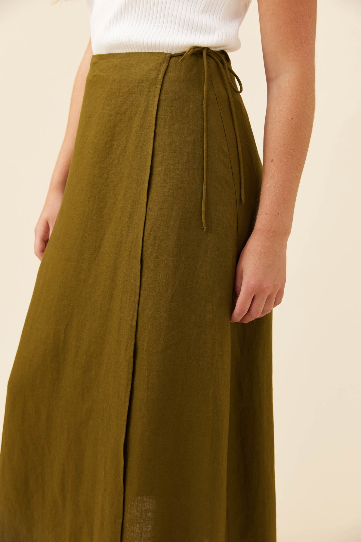 ISLE OF MINE - Anita Wrap Skirt - Olive