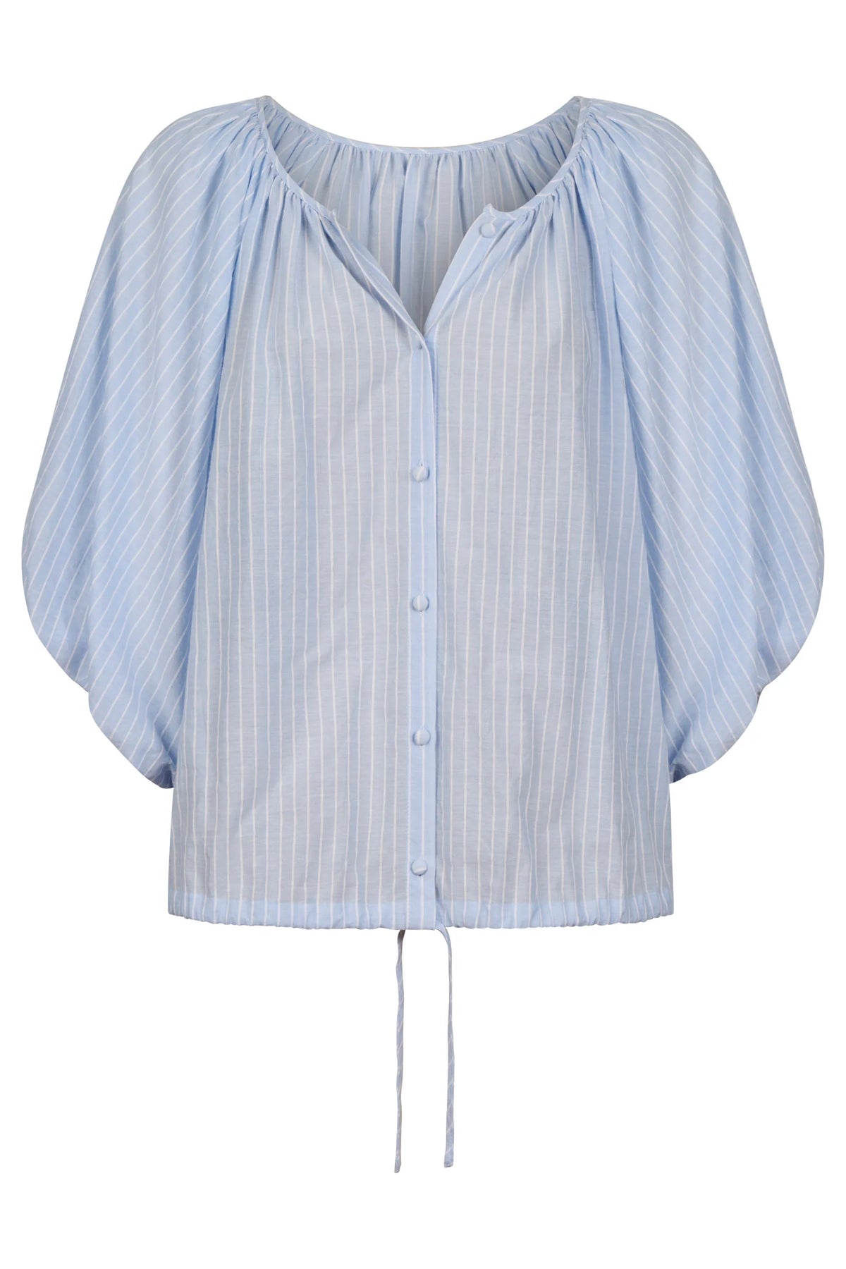 ISLE OF MINE - Lyndell Drawstring Top - Light Blue