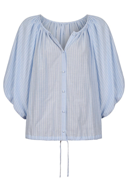 ISLE OF MINE - Lyndell Drawstring Top - Light Blue