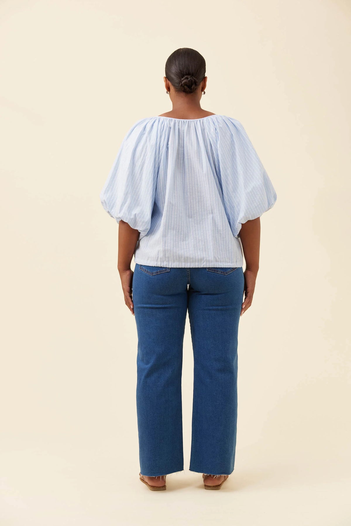 ISLE OF MINE - Lyndell Drawstring Top - Light Blue