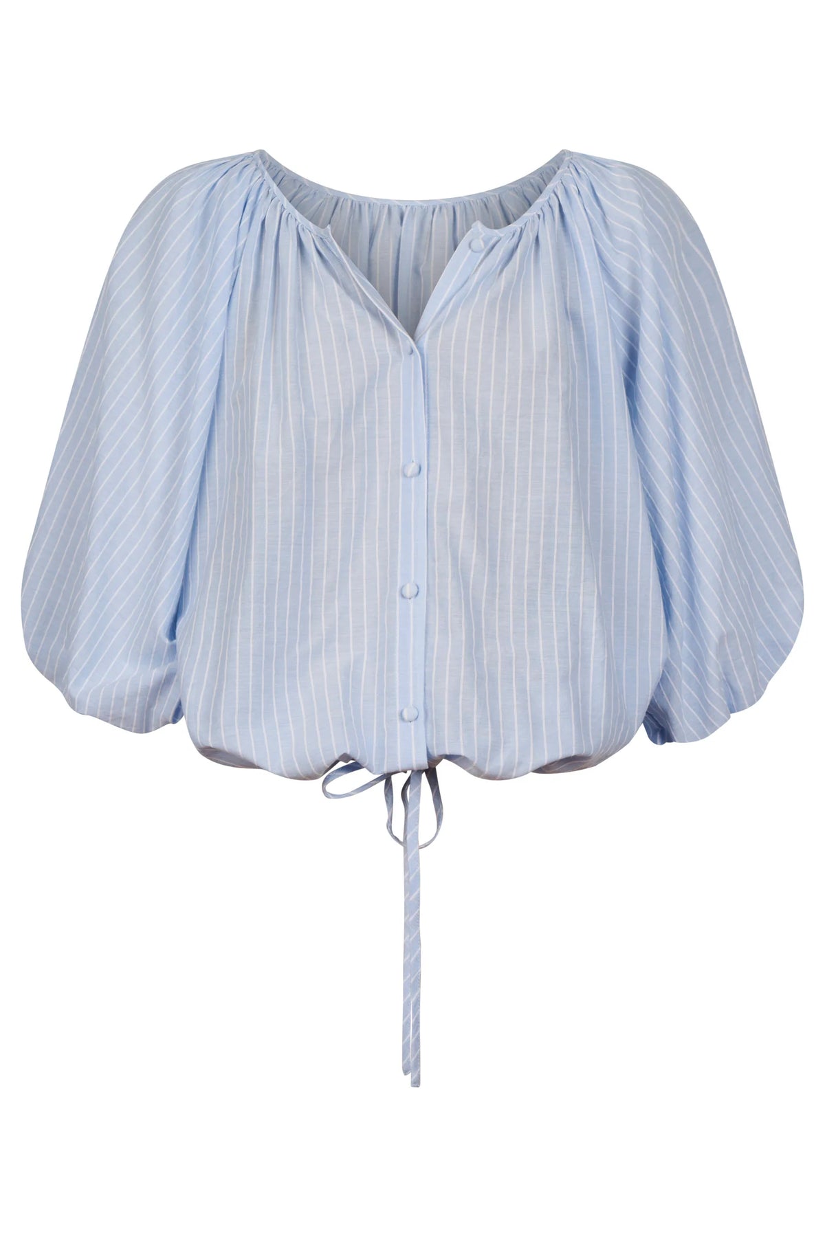 ISLE OF MINE - Lyndell Drawstring Top - Light Blue