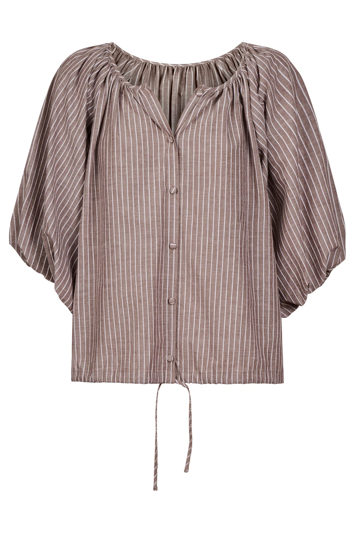 ISLE OF MINE - Lyndell Drawstring Top - Taupe