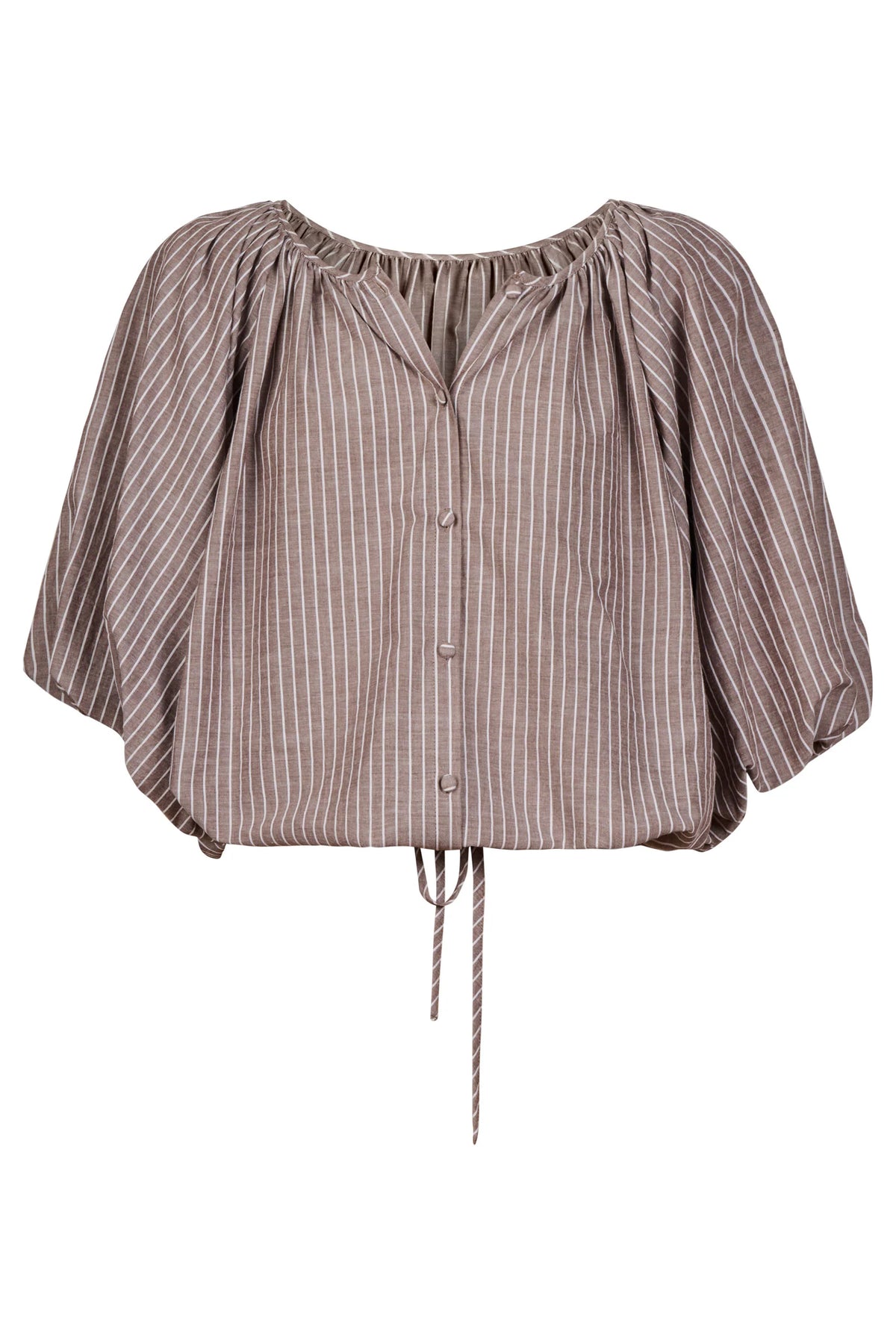 ISLE OF MINE - Lyndell Drawstring Top - Taupe
