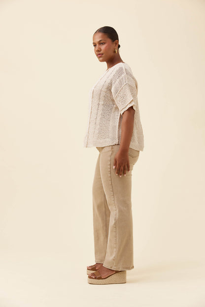 ISLE OF MINE - Maggie Crochet Top - Canvas
