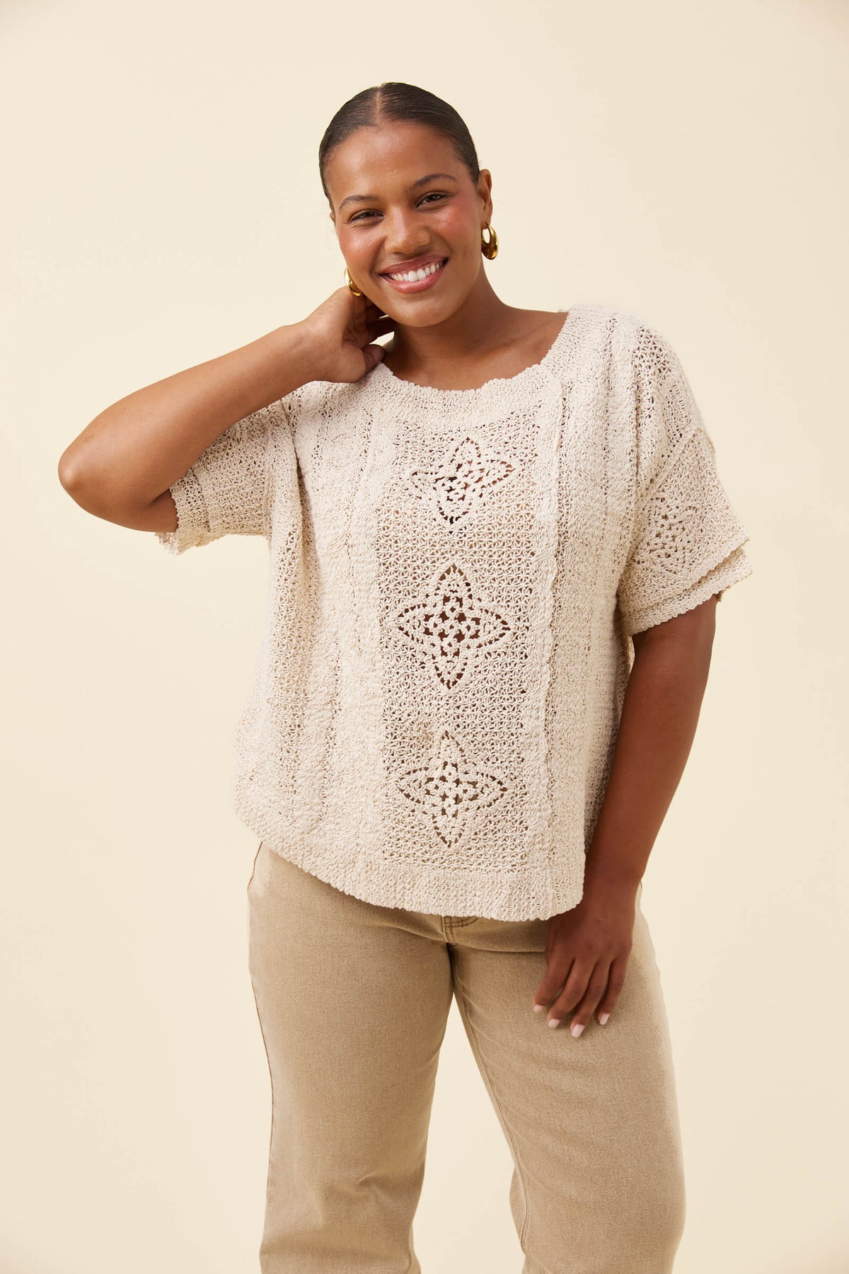 ISLE OF MINE - Maggie Crochet Top - Canvas