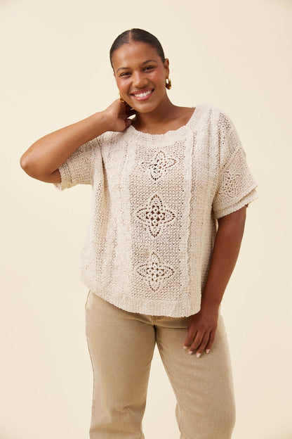 ISLE OF MINE - Maggie Crochet Top - Canvas