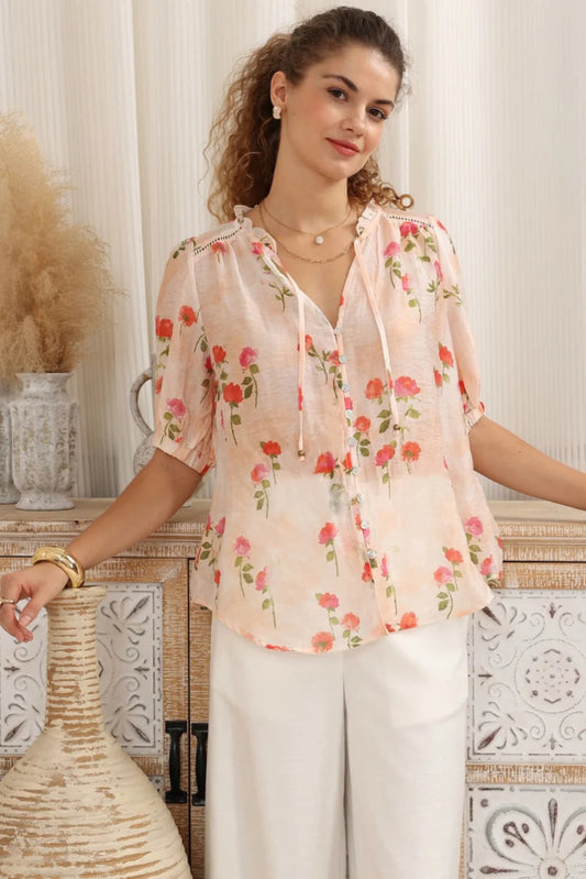 Luca Summer Blouse - Rose