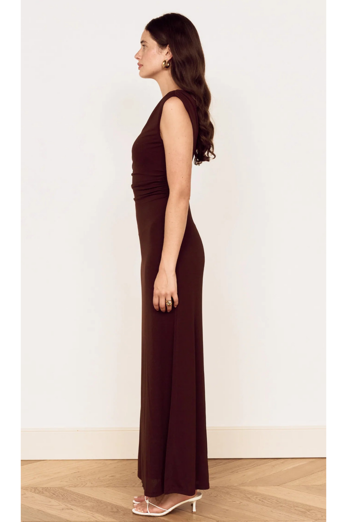 MINKPINK - Aster Mesh Midi Dress - Choc