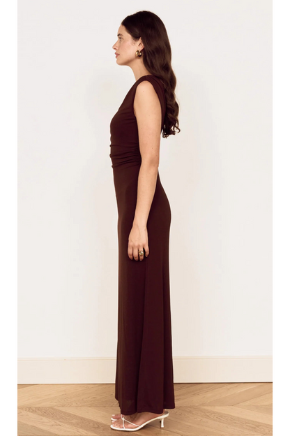 MINKPINK - Aster Mesh Midi Dress - Choc