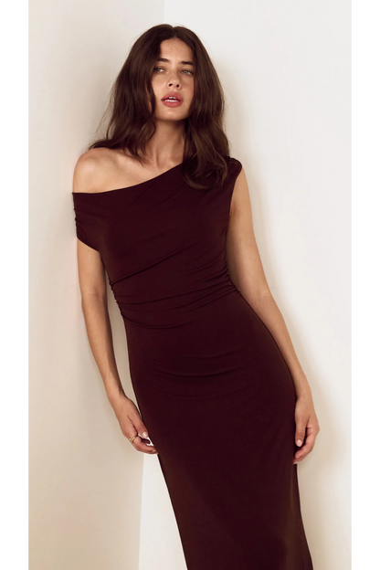MINKPINK - Aster Mesh Midi Dress - Choc