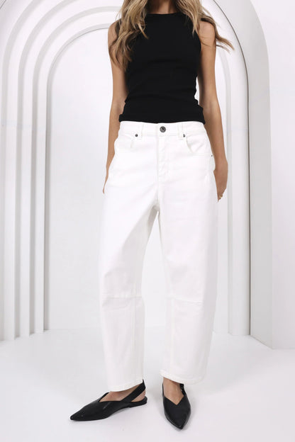 Monaco Denim - Toni Barrel Jeans - White