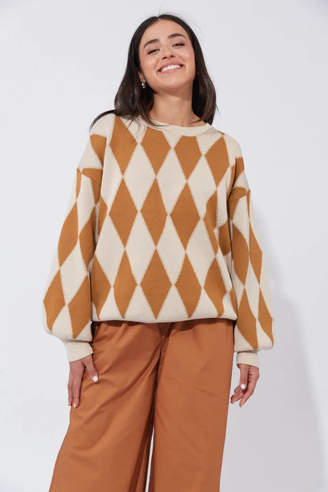 Haven - Casablanca Lurex Jumper - Sand/Dune