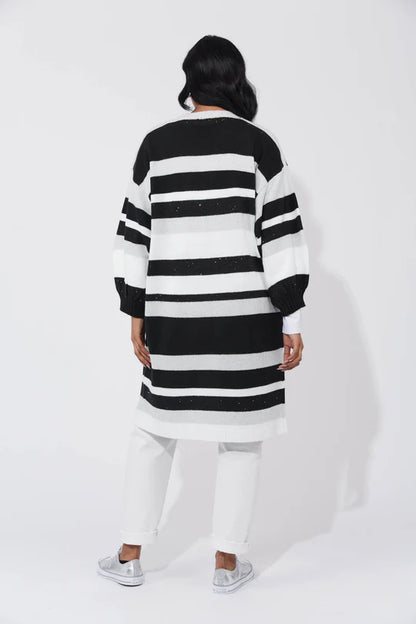 Haven - Yuma Cardigan - White/Kohl