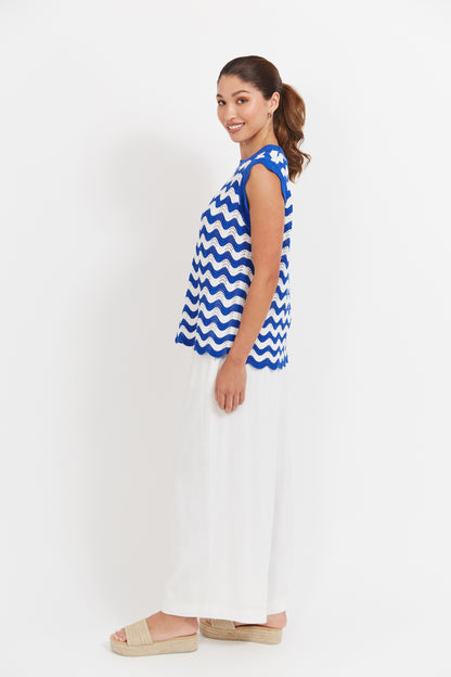 Haven - Jamaica Knit Top - Azul