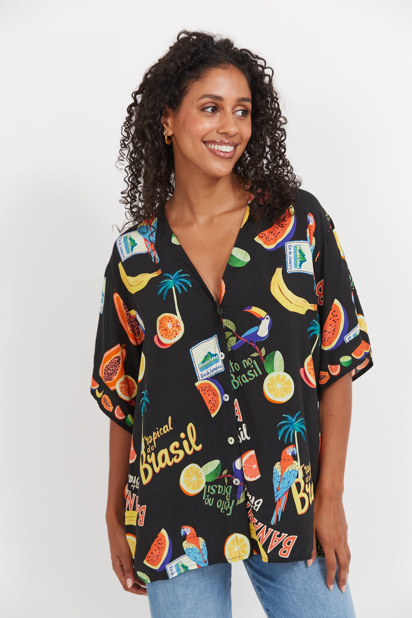 Haven - Cabana Button Top - Brasil Black