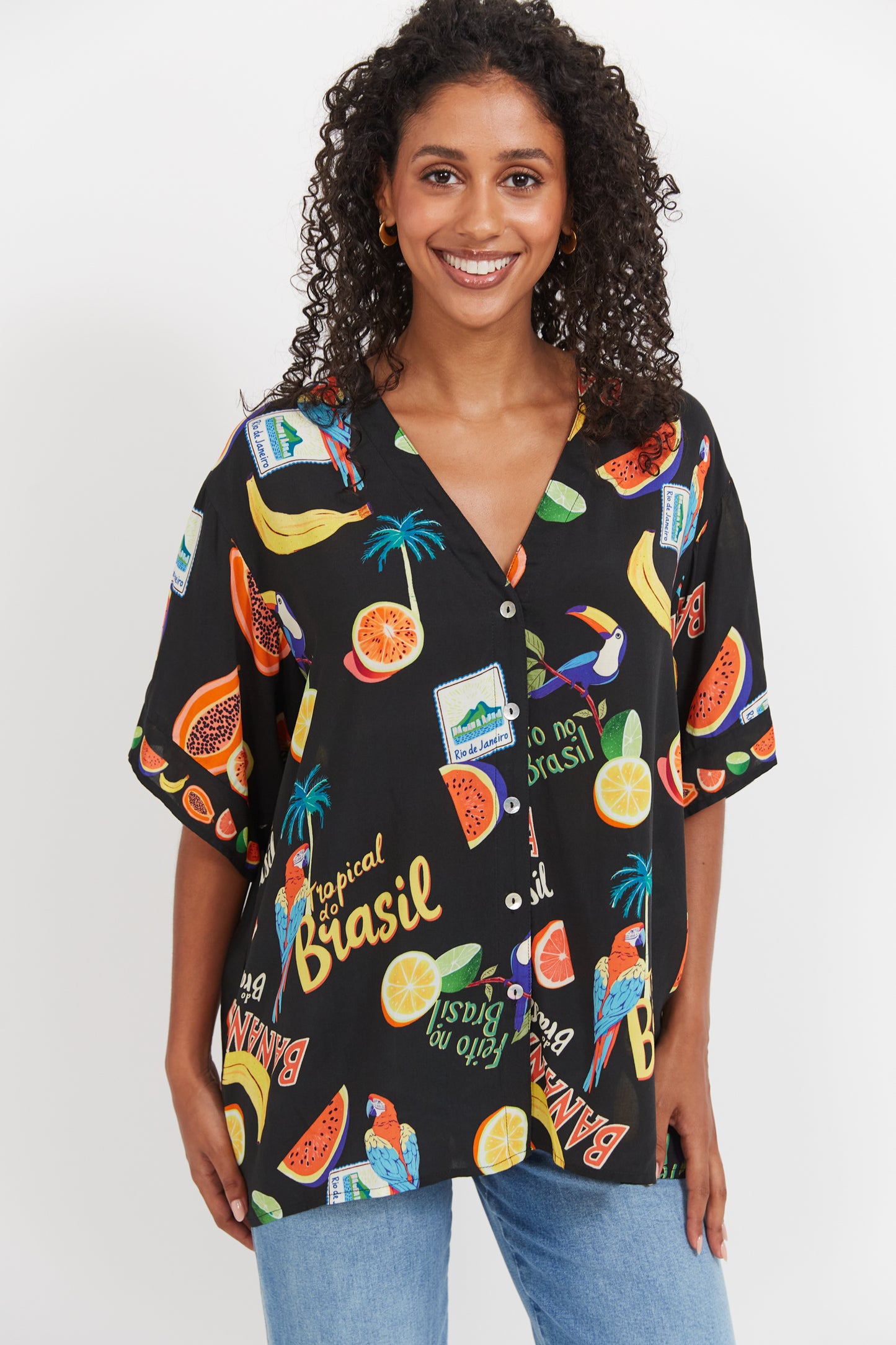 Haven - Cabana Button Top - Brasil Black