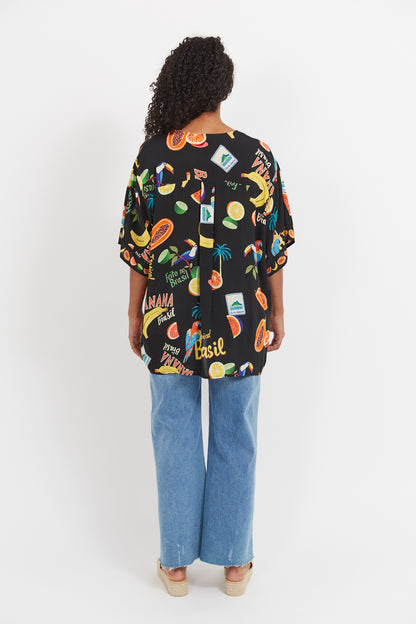 Haven - Cabana Button Top - Brasil Black