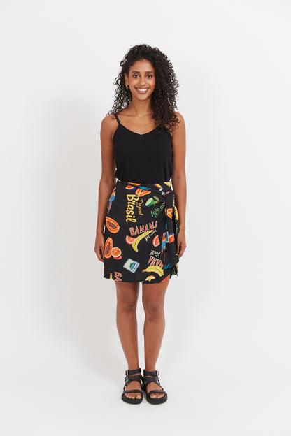 Haven - Cabana Mini Skirt - Brasil Black