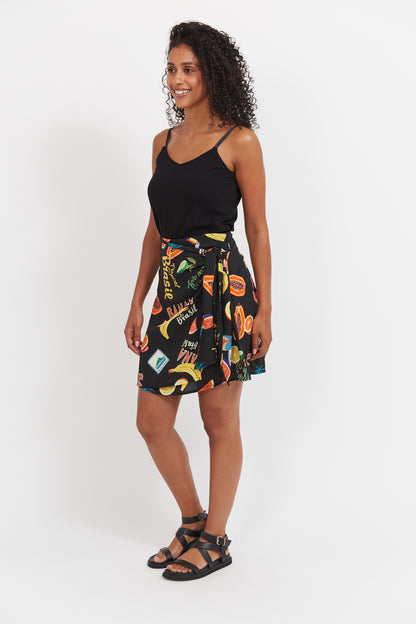 Haven - Cabana Mini Skirt - Brasil Black