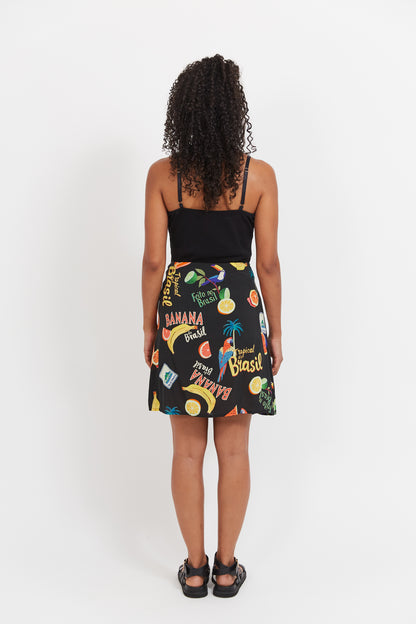 Haven - Cabana Mini Skirt - Brasil Black
