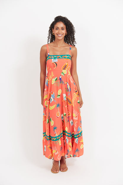 Haven - Cabana Tank Maxi Dress - Brasil Coral