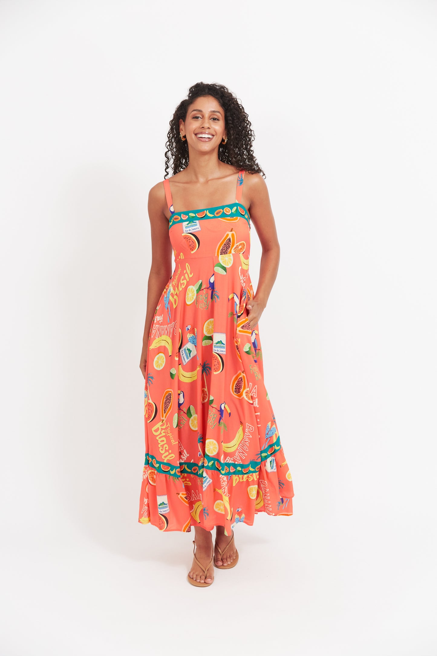 Haven - Cabana Tank Maxi Dress - Brasil Coral