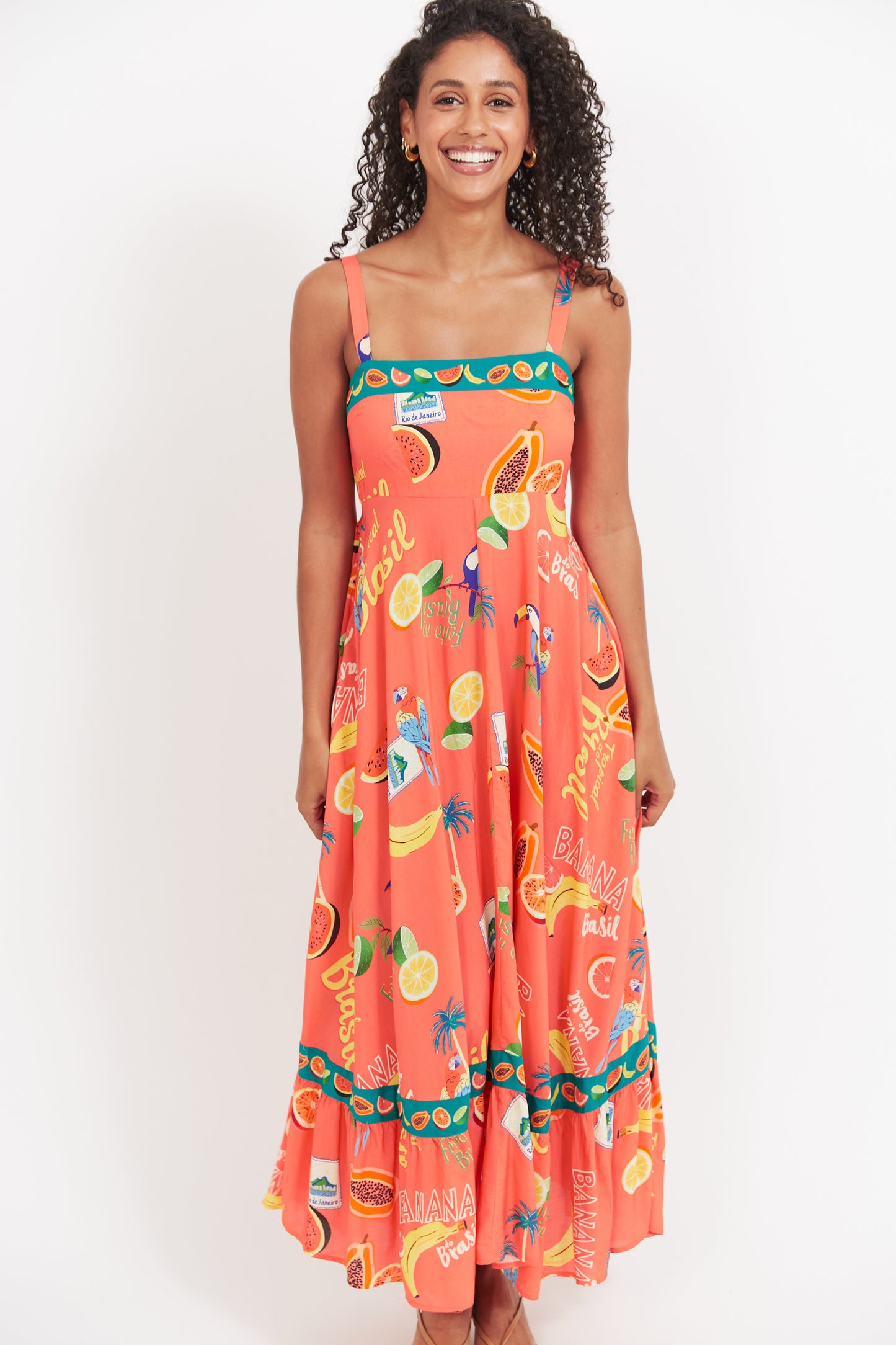 Haven - Cabana Tank Maxi Dress - Brasil Coral