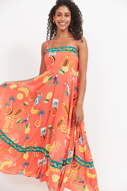 Haven - Cabana Tank Maxi Dress - Brasil Coral