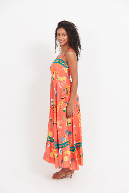Haven - Cabana Tank Maxi Dress - Brasil Coral