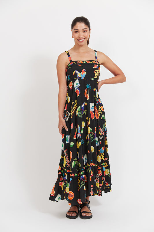 Haven - Cabana Tank Maxi Dress - Brasil Black