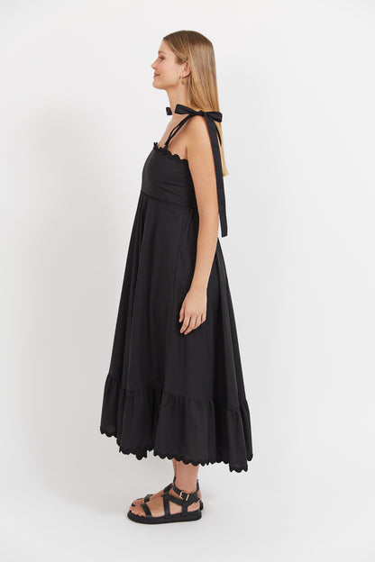 Haven -Brasilia Tie Maxi Dress - Black