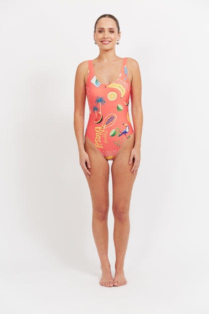 Haven - Cabana One Piece S/Suit - Brasil Coral