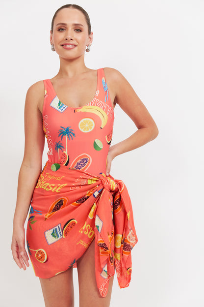 Haven - Cabana Sarong - Brasil Coral