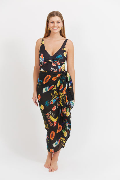 Haven - Cabana Sarong - Brasil Black