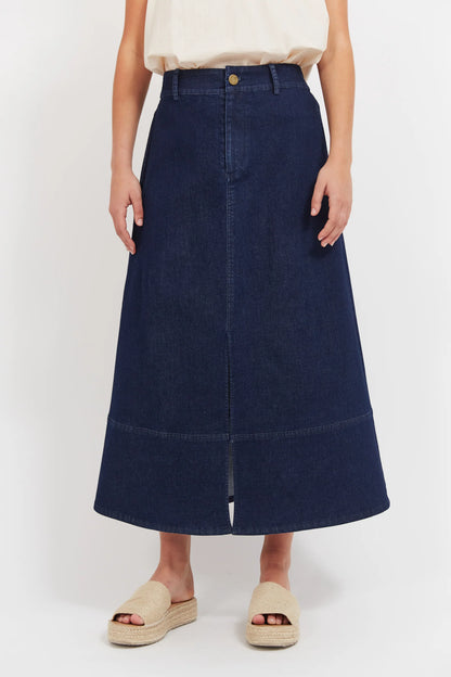 HAVEN - Panama Maxi Skirt - Indigo