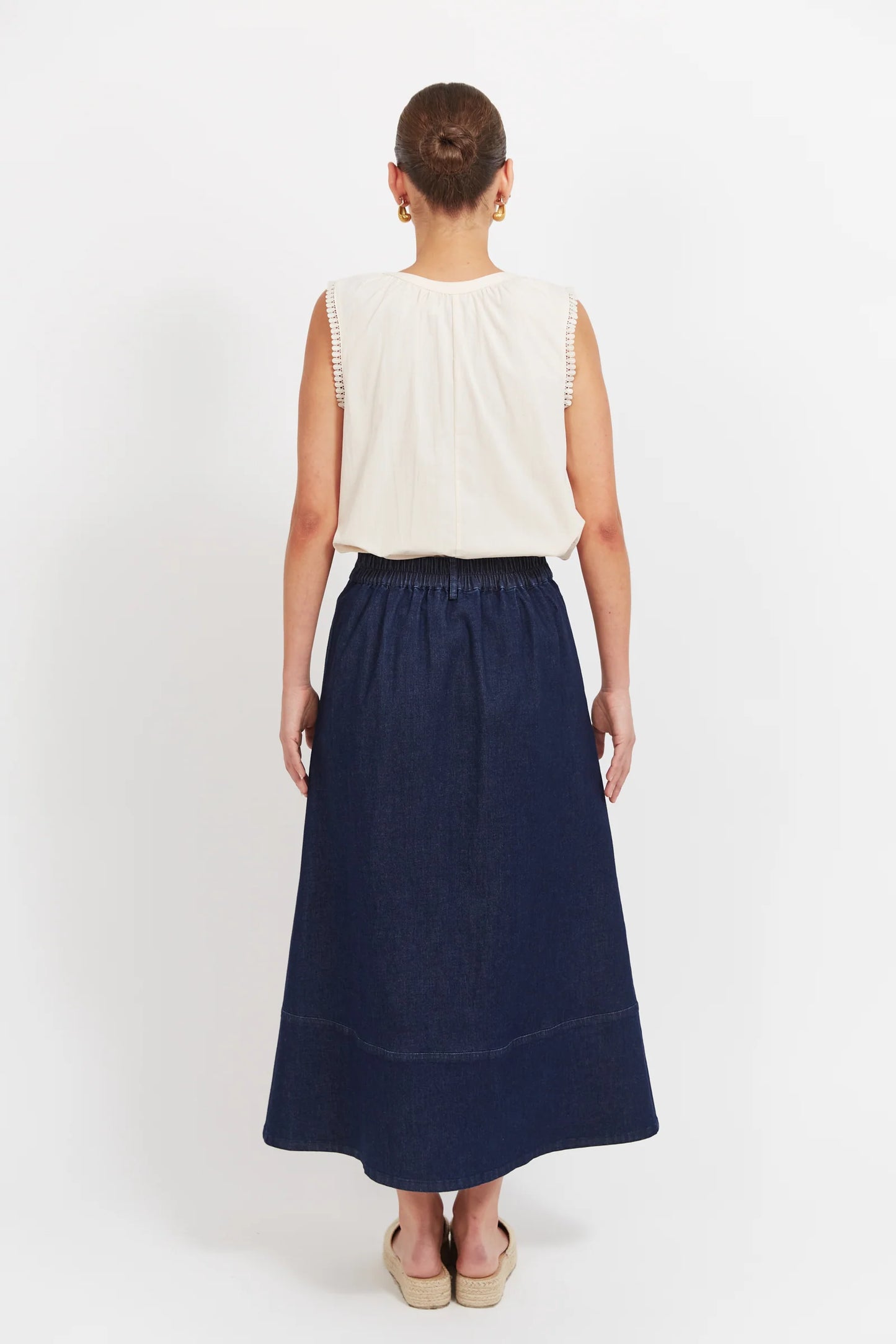 HAVEN - Panama Maxi Skirt - Indigo
