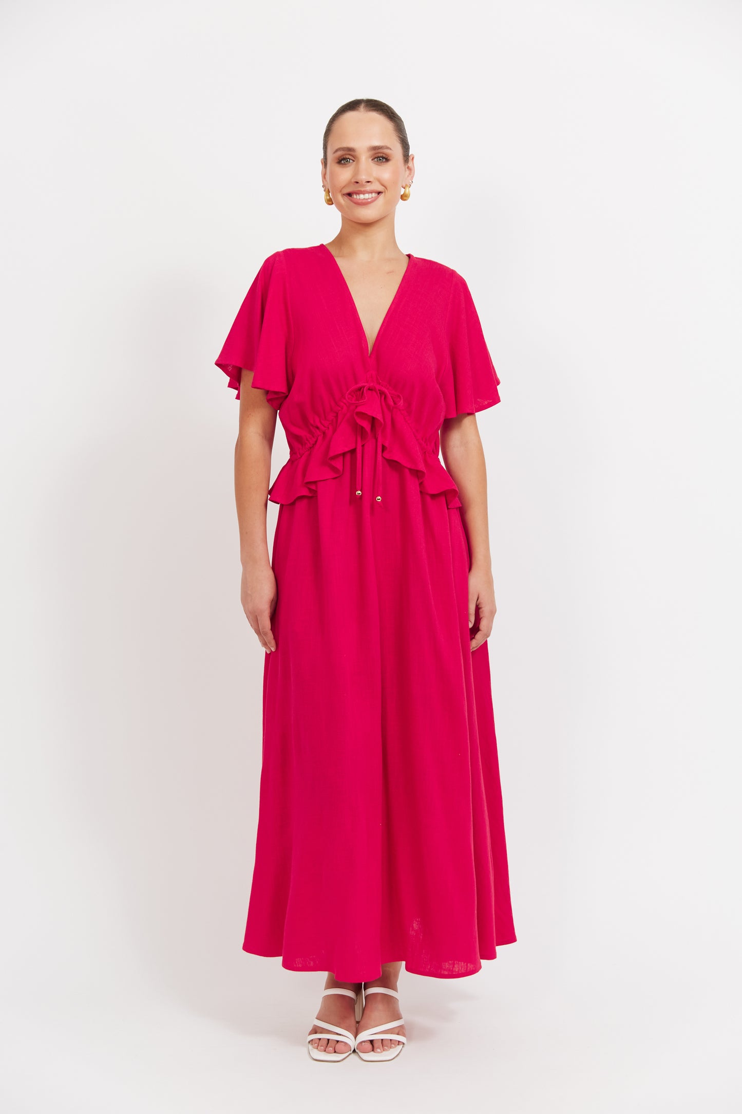 Haven - Jardin Frill Maxi - Garnet