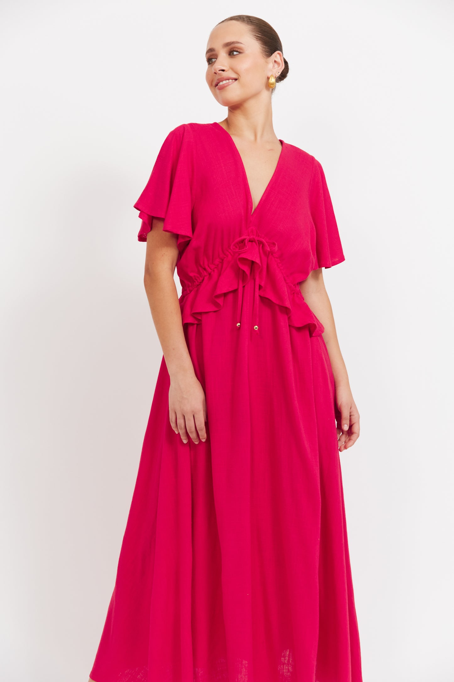 Haven - Jardin Frill Maxi - Garnet