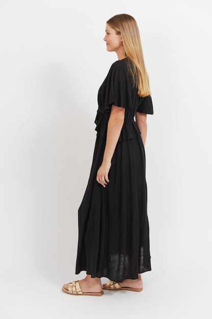 Haven - Jardin Frill Maxi - Black