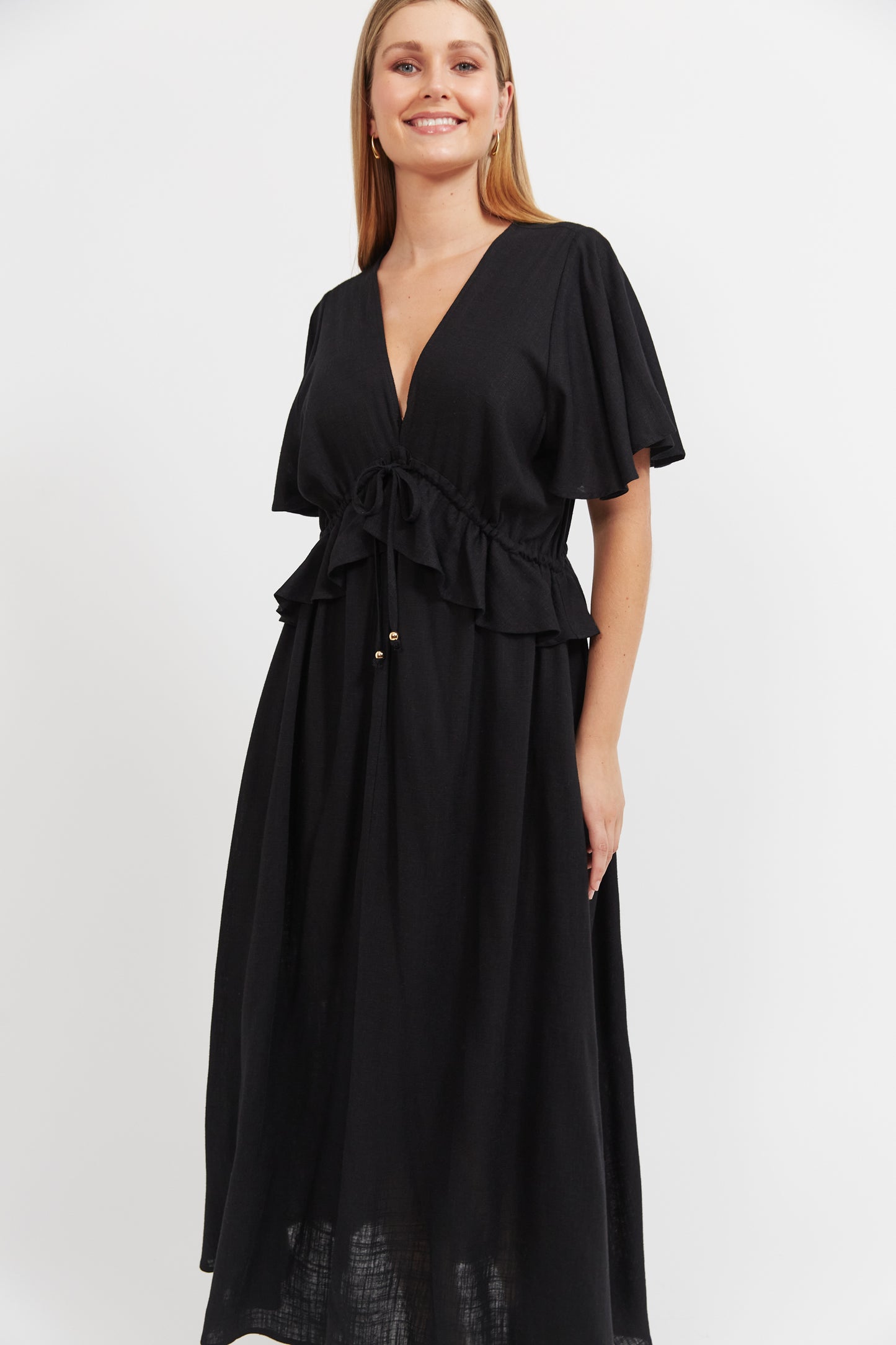 Haven - Jardin Frill Maxi - Black