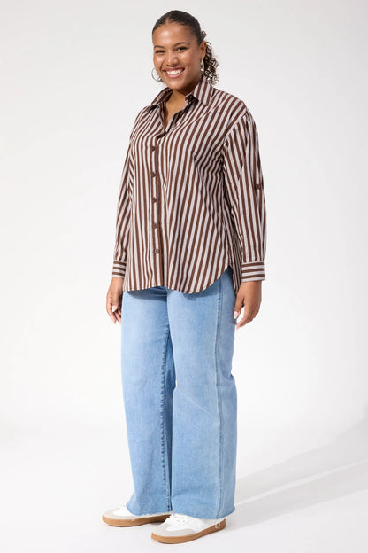 HAVEN - Monterosa Stripe Shirt - Brown