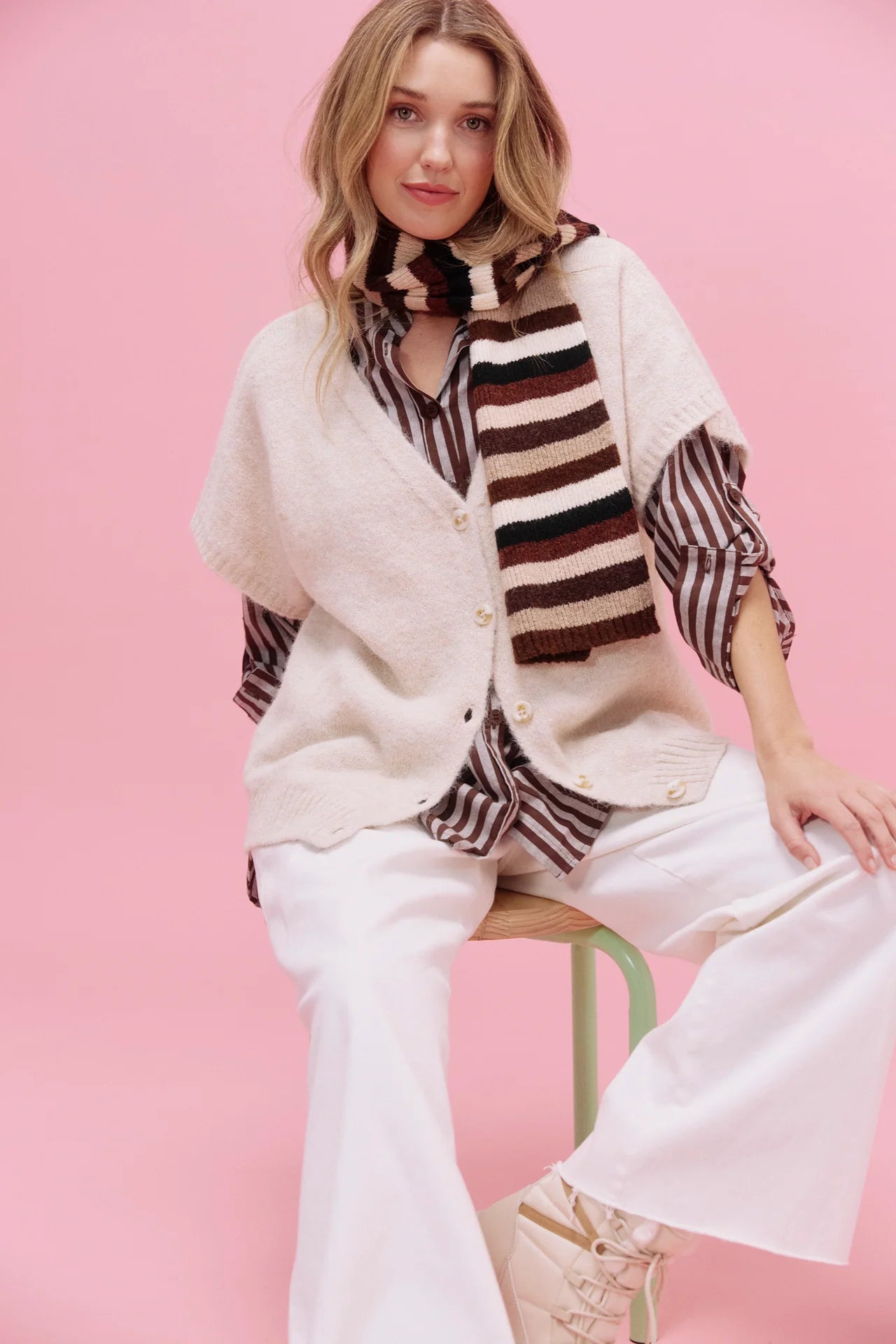 HAVEN - Monterosa Stripe Shirt - Brown