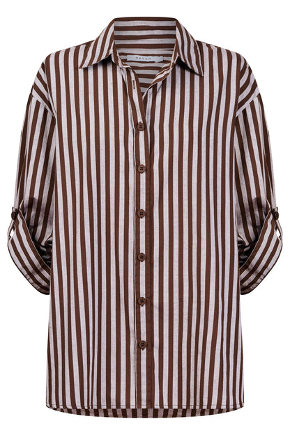HAVEN - Monterosa Stripe Shirt - Brown