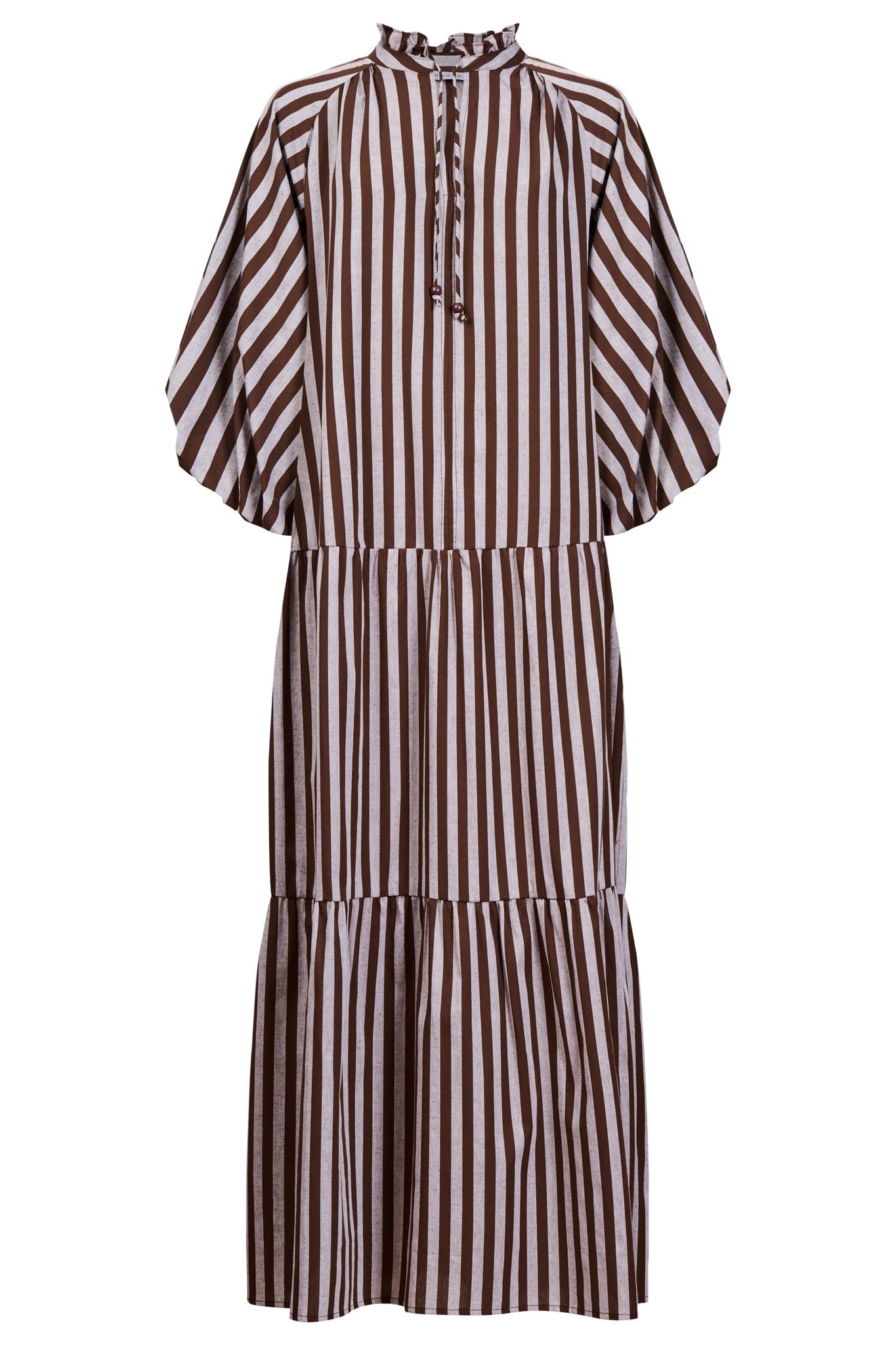 HAVEN - Monterosa Stripe Maxi Dress - Brown