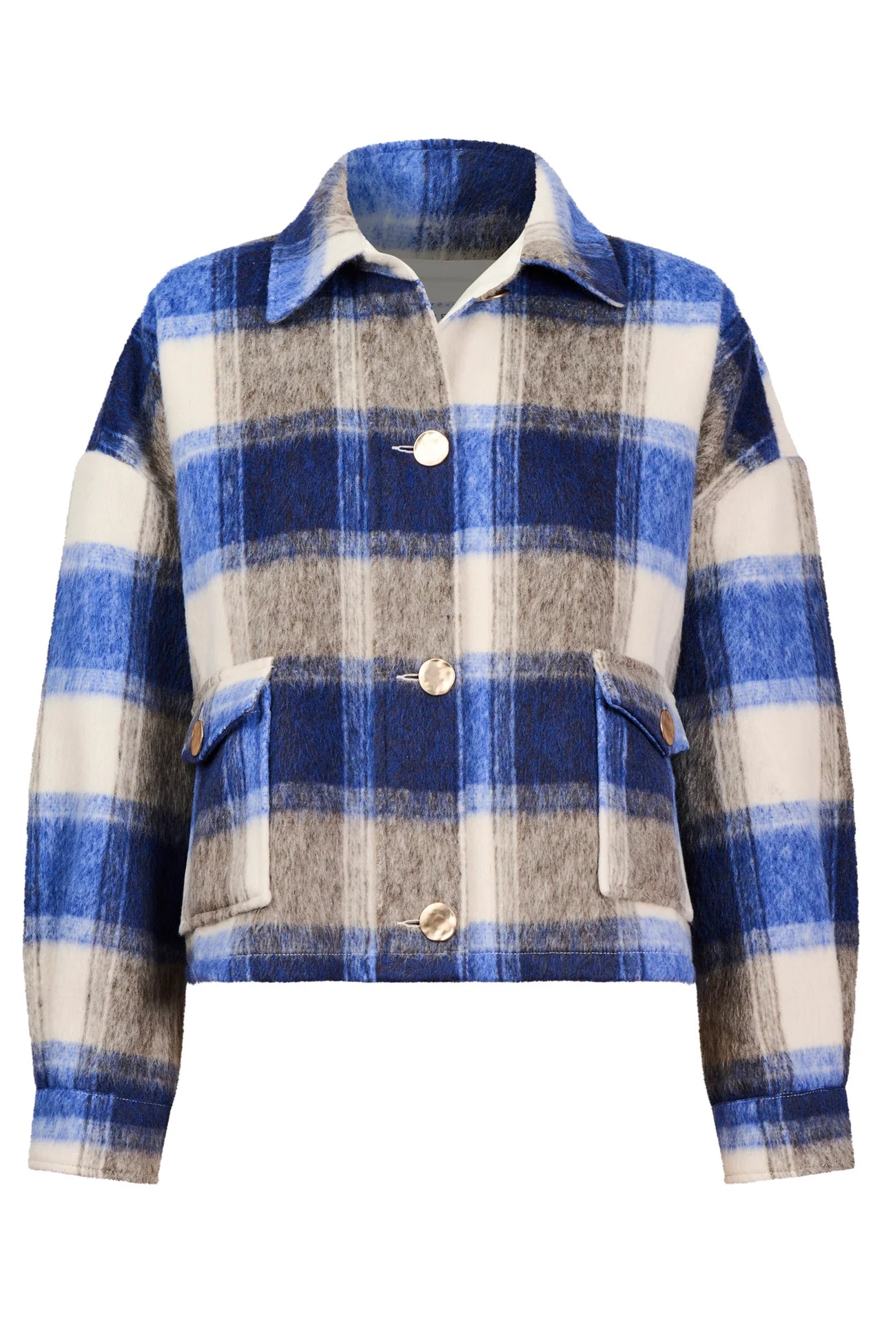 HAVEN - Fargo Cropped Jacket - Blue