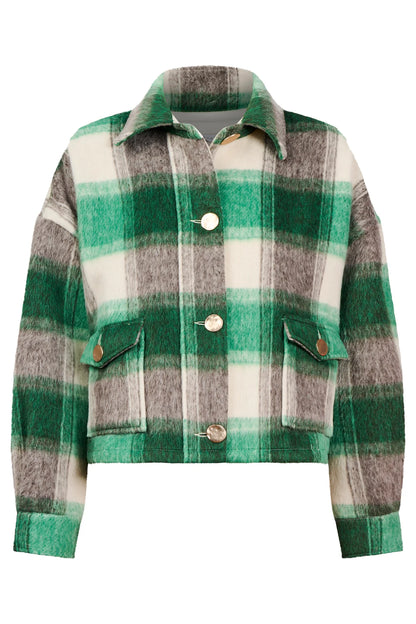 HAVEN - Fargo Cropped Jacket - Green