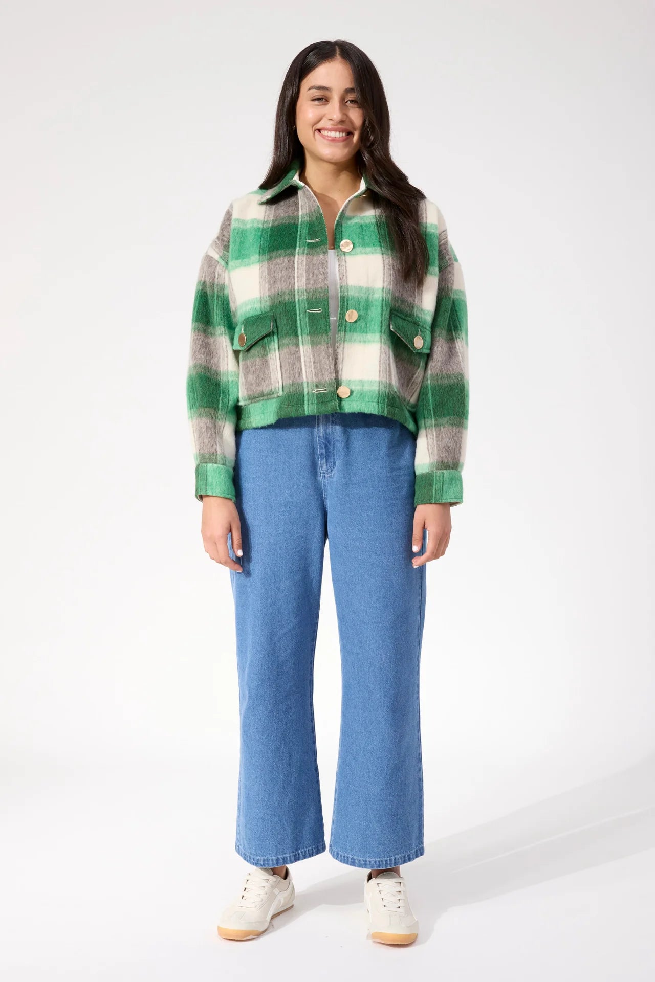 HAVEN - Fargo Cropped Jacket - Green