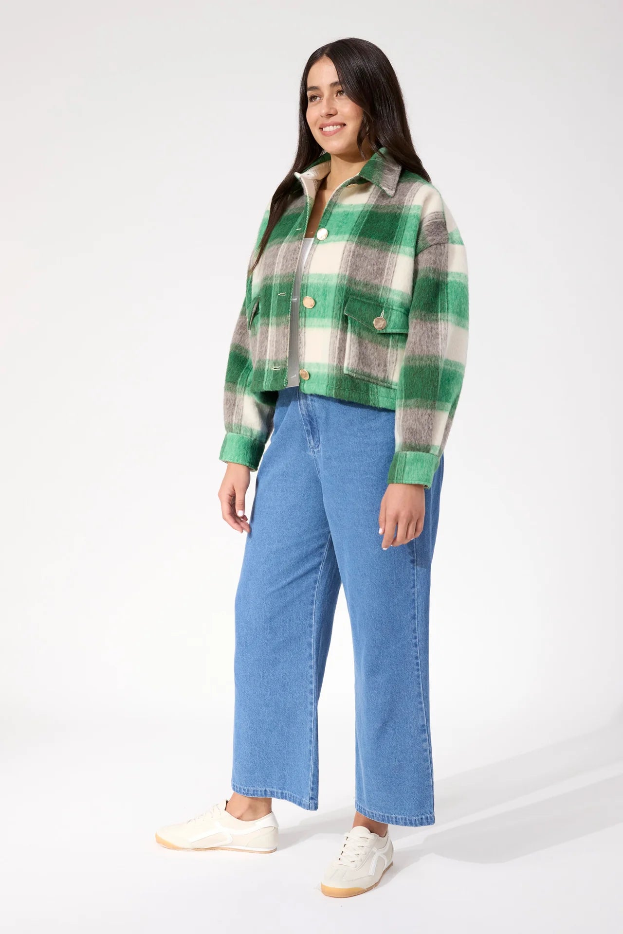 HAVEN - Fargo Cropped Jacket - Green