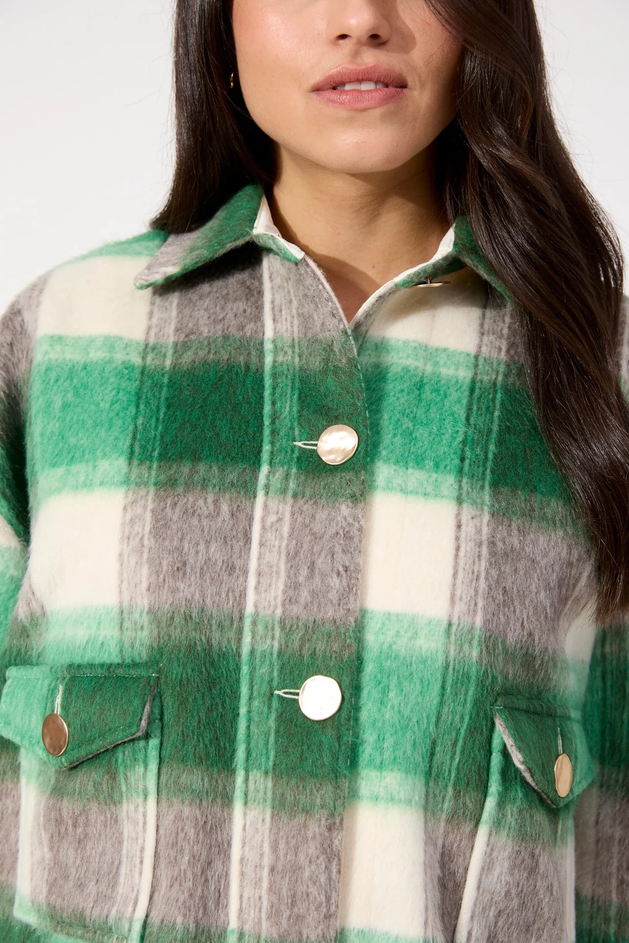 HAVEN - Fargo Cropped Jacket - Green